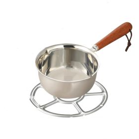 Cooking Tools Mini Hot Milk Oil Pot Butter Warmer Skillet (Color: As pic show, Type: 200ml With Rack)