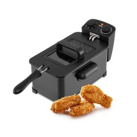 Deep Fryer with Timer for Household & Commercial (Color: Black, Type: Deep Fryer)